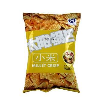 特产 80后怀旧零食 小米锅巴 牛肉味50g膨化食品